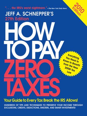 cover image of How to Pay Zero Taxes 2010